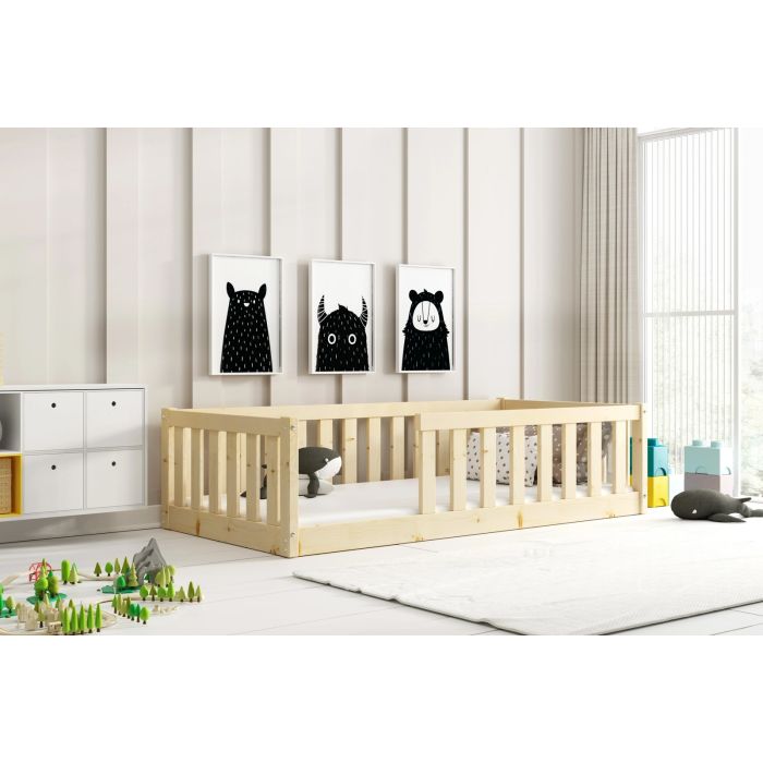 Wooden Floor Bed For Kids - Freja Large