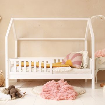 Kids House Bed | White Bianco Plus Bed 190x90 with Drawer