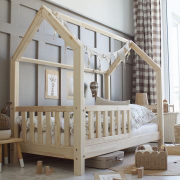 Wooden House Bed