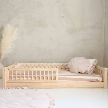 Per Hurdle Safe Sleep Montessori Floor Bed 160x80 with 1cm Legs | STOCK