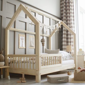 Kids House Bed | Natural Colour Pioli Bed 200x90