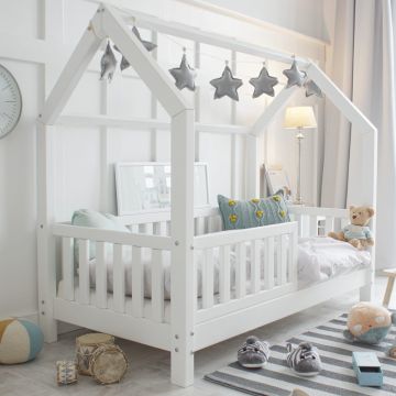 Scandinavian Toddler Bed With Safety Rails