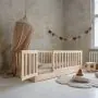 Toddler Bed With Fence Rail 200x100 | PlayPen Bed | Montessori Floor Bed thumbnail