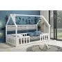 White house bed with safety rail thumbnail