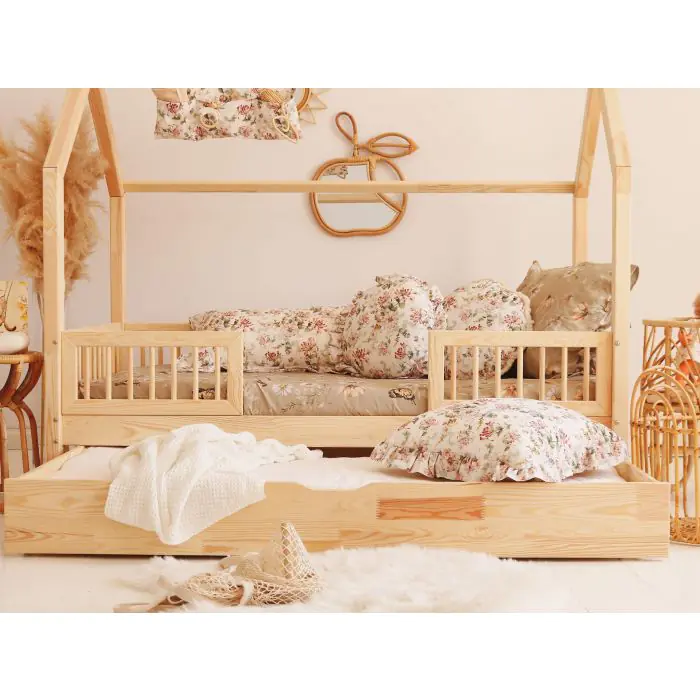 Elisabet Duo Plus 160x80 Natural - Sanded Wood with Trudnle Bed