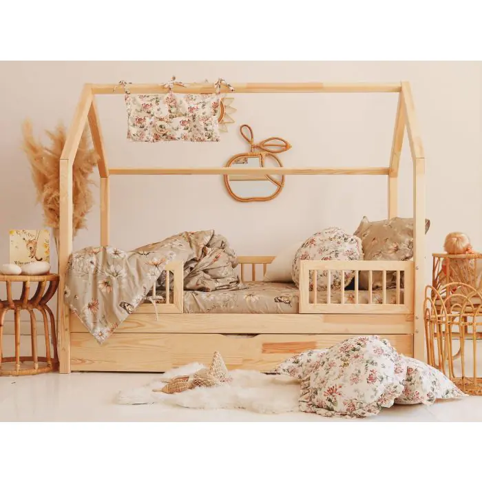 Elisabet Duo Plus 160x80 Natural - Sanded Wood with Trudnle Bed