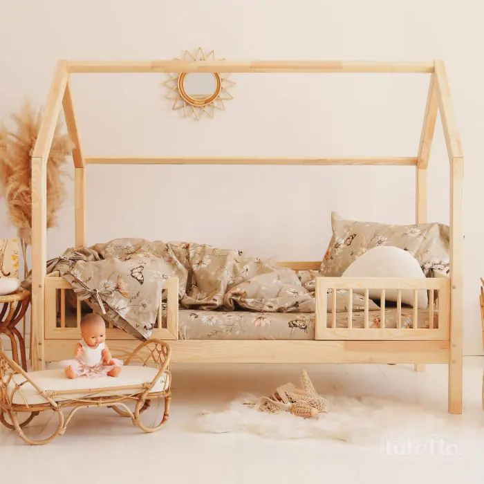 Elisabet Duo Plus 160x80 Natural - Sanded Wood with Trudnle Bed