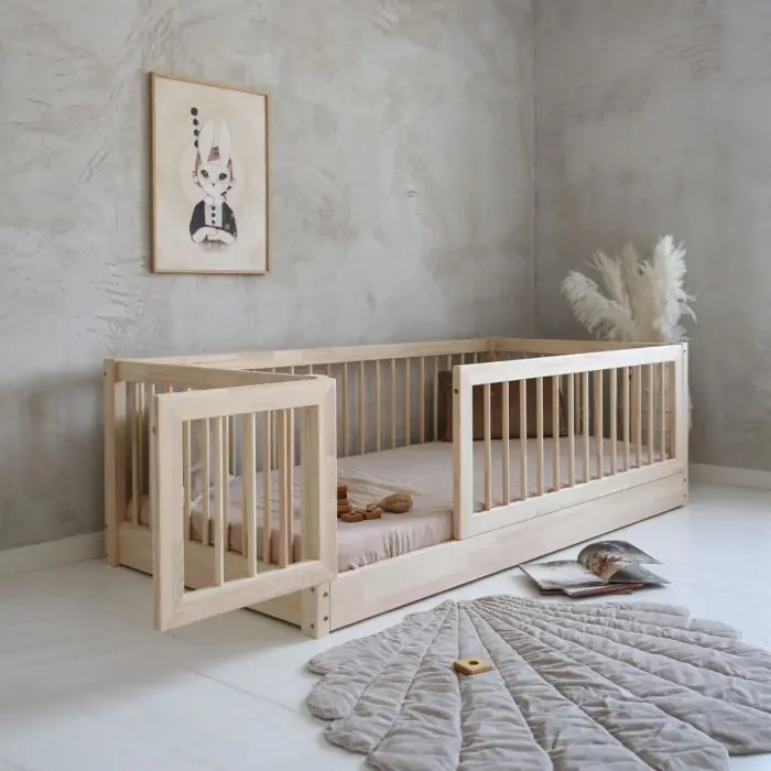 Montessori bed with rails best sale