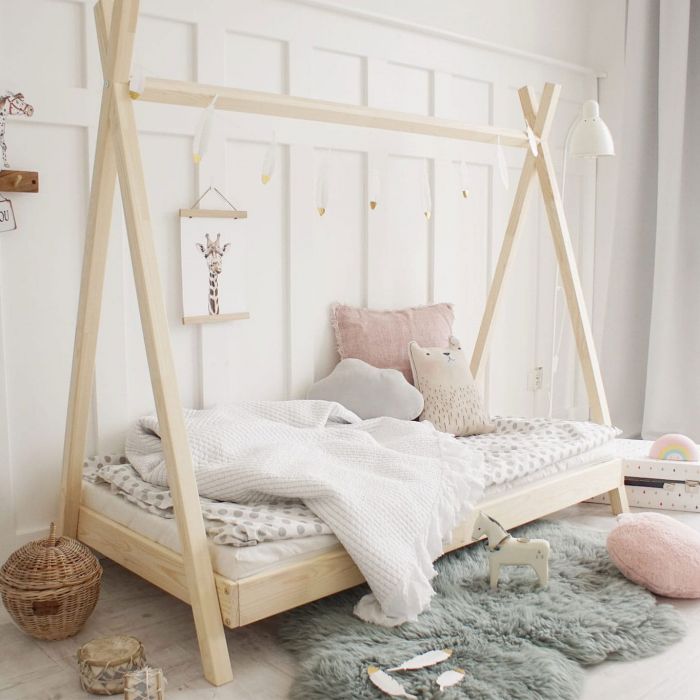 Charming wooden tipi beds for little adventurers