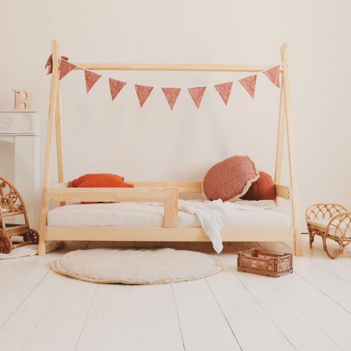 Cozy wooden tipi beds for a snug slumber