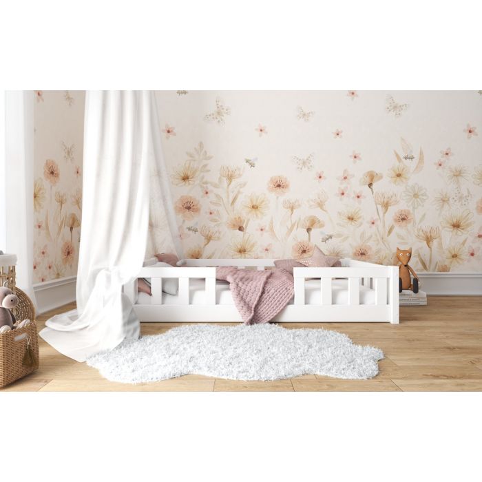 White Floor Bed For Kids and Toddlers