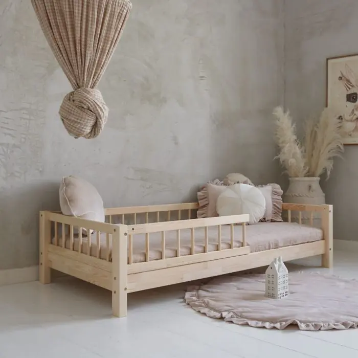 montessori bed with barrier